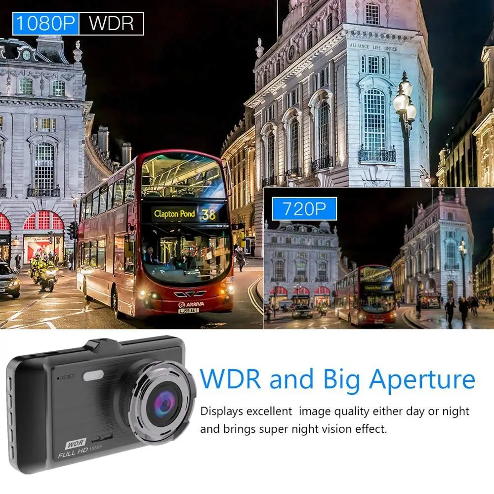 Bajotien Dash Cam 1080 P Full HD Видеорегистраторы для автомобилей приборной панели Камера