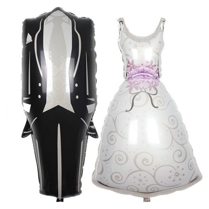 Надувной костюм жениха из фольги 108 х64 см свадебное украшение воздушные шары для