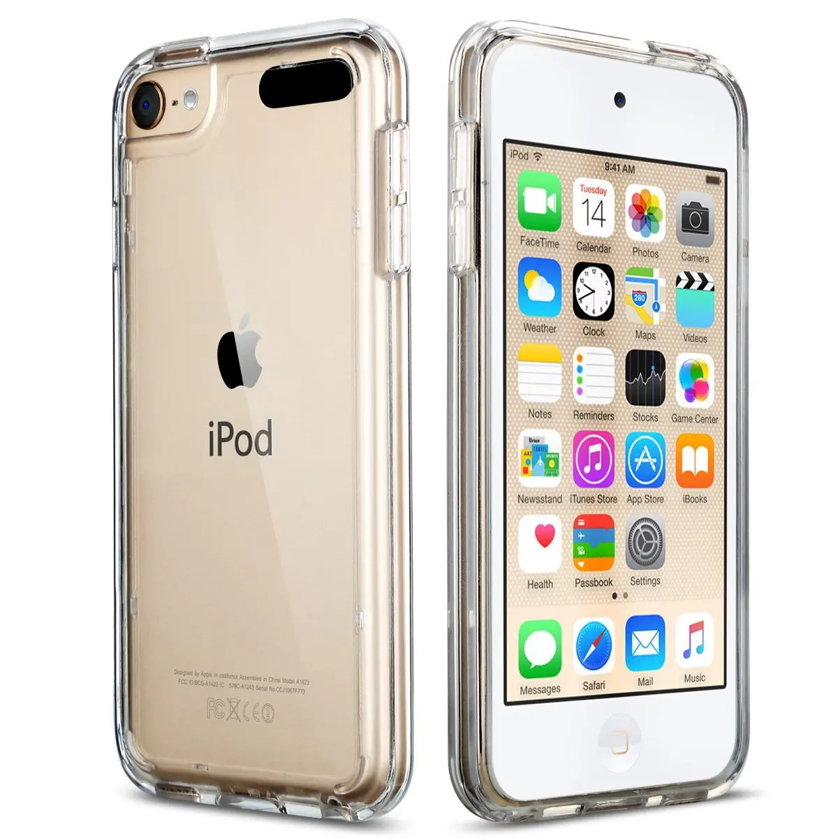 Прозрачный чехол для Ipod Touch 5/IPod 6 мягкий ТПУ бампер + PC назад Гибридный