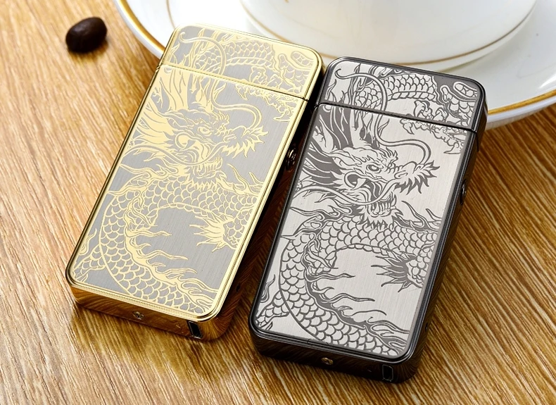 Novelty USB Rechargeable Electric Arc Lighters Personalized Cross Double Pulse Slim No Gas flameless Lighter Gadgets for men | Дом и сад