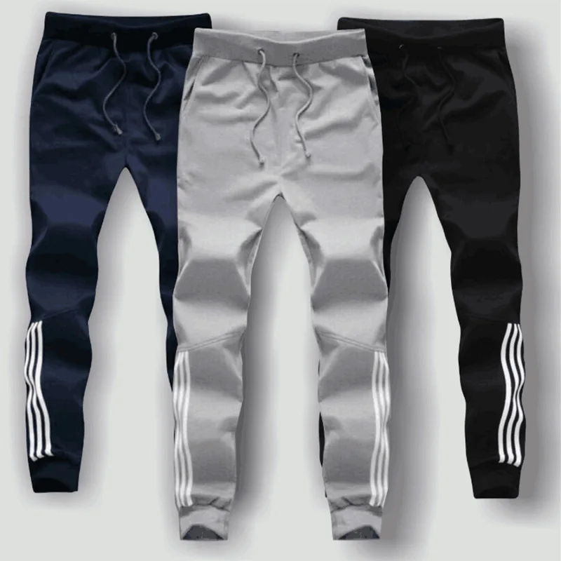 

Spring Autumn Men Casual Sweatpants 2020 Mens Sportswear Joggers Striped Pants Fashion Male Skinny Slim Fitted Gyms Harem Pants