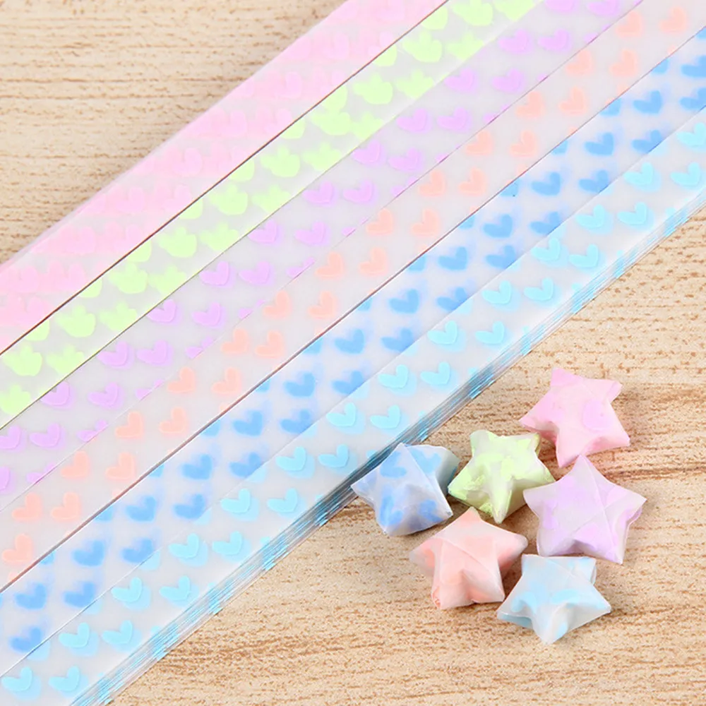 Флуоресцентные полоски с большим сердцем и звездами 30 шт. светится в темноте