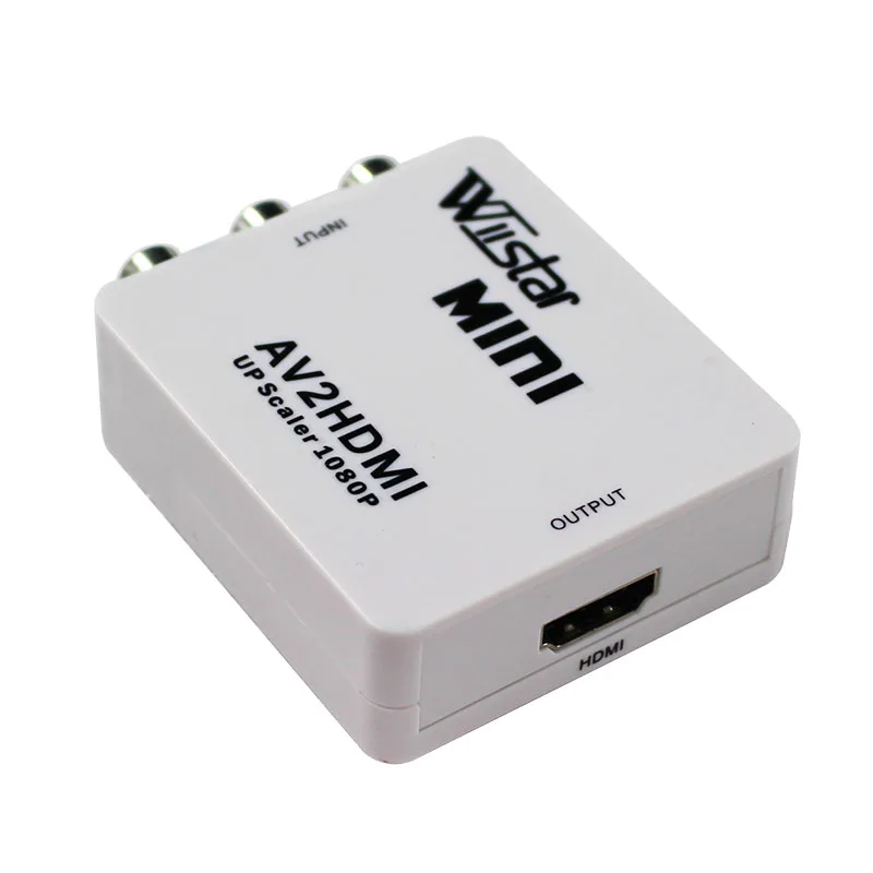 Wiistar Бесплатная доставка преобразователь RCA AV в HDMI Мини Композитный CVBS AV2HDMI