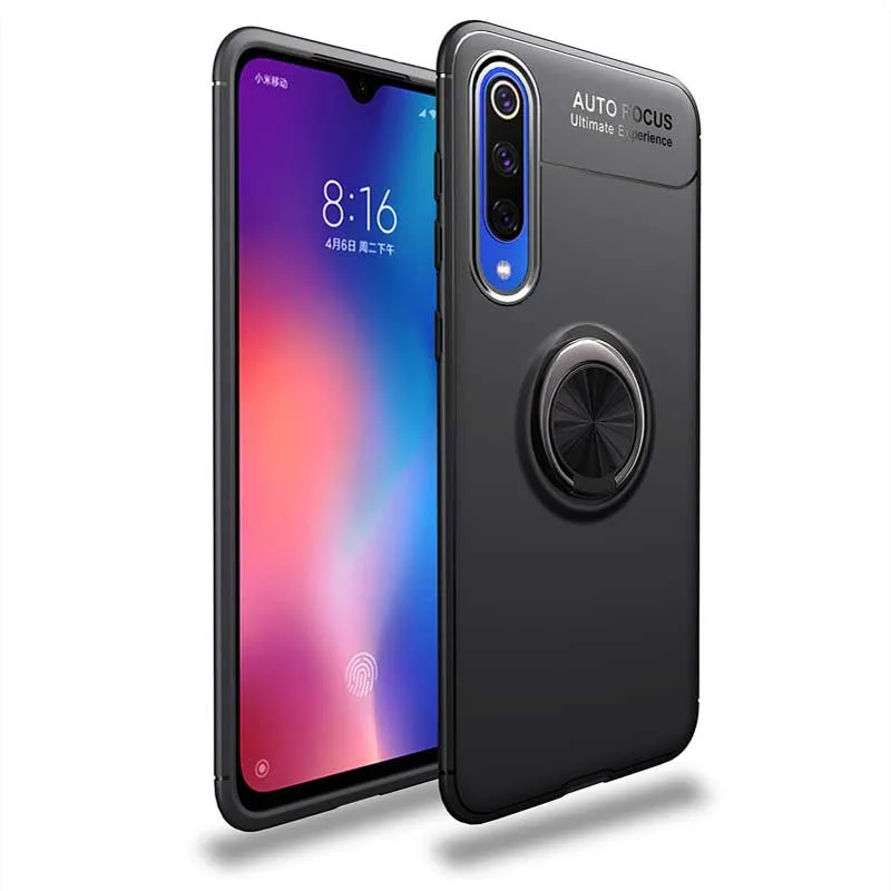 Gun Black Чехол для Xiaomi mi 9T 9 SE mi 8 Pro CC9 CC9E A1 A2 A3 Lite 5X 6X Max 3 mi x 2 2S Pocophone F1 Play задняя крышка кольцевой чехол для телефона - Цвет: Gun Black