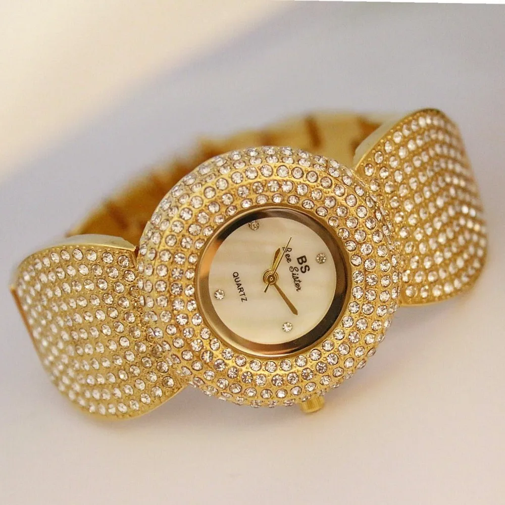 Часы наручные BS женские кварцевые брендовые элегантные роскошные с браслетом