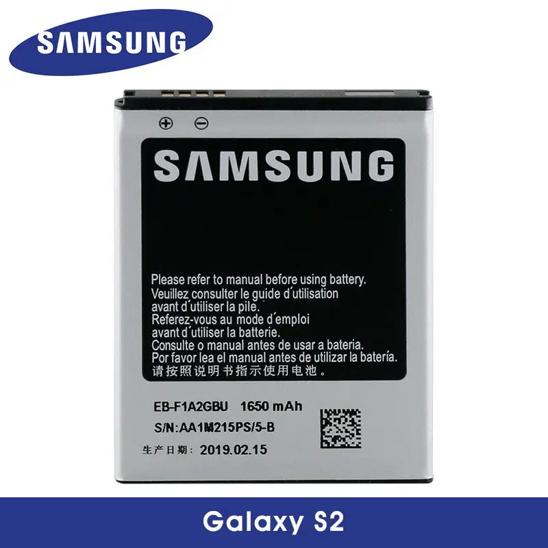 Оригинальный samsung Батарея EB F1A2GBU для Galaxy S2 i9100 i9108 i9103 i9188 i9050 1650 мА ч|battery eb-f1a2gbu|samsung
