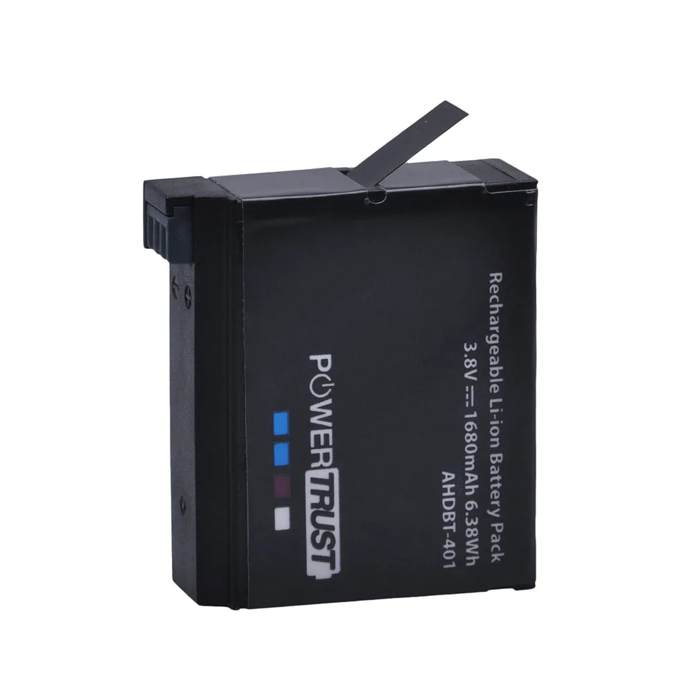 1B PowerTrust 4 шт. 3,8 V AHDBT 401 1680mAh для Go Pro AHDBT-401 AHDBT401 литий-ионный аккумулятор для цифровой камеры GoPro 4 HD Hero 4 Hero4 - Цвет: 1B