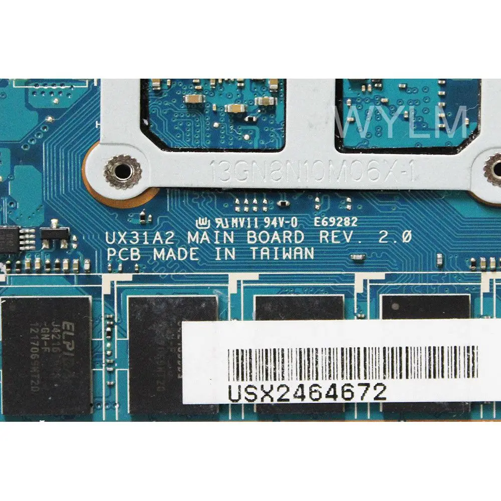 UX31A2 с процессором i5-3317 процессор 4 Гб памяти материнская плата REV2.0 для ASUS UX31A2 UX31A материнская плата для ноутбука протестированная