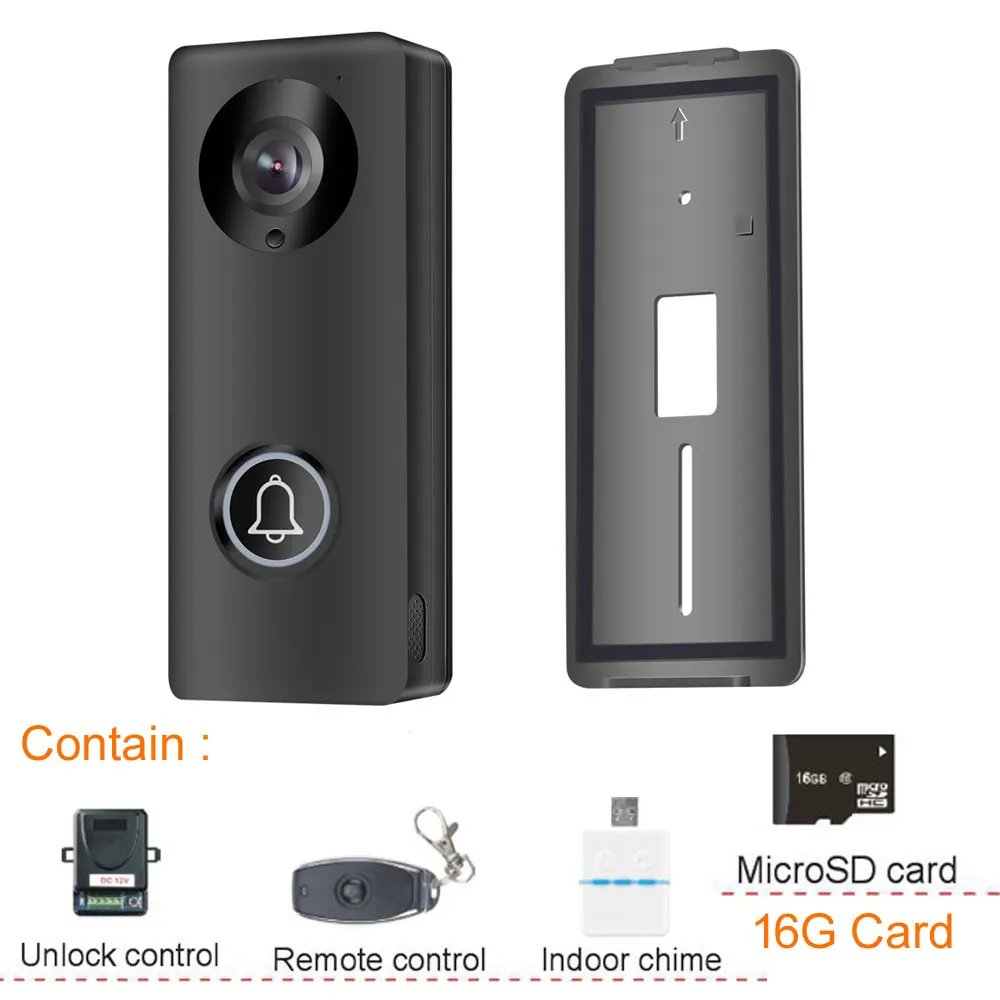 add 16GB Card Смарт 4G WiFi видео домофон IP камера 1080P беспроводная видео домофон система Iphone Android приложение мобильный дверной звонок Водонепроницаемый - Цвет: add 16GB Card