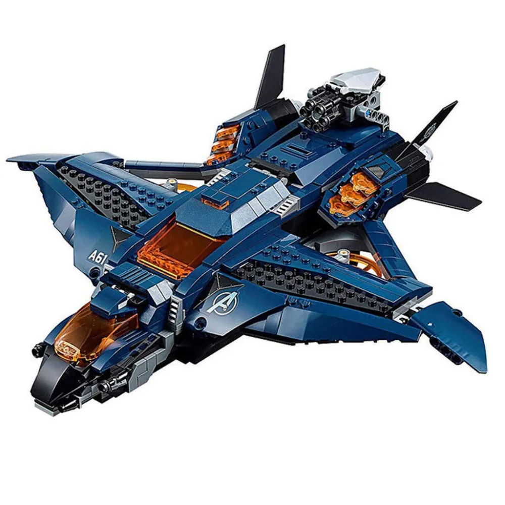 Новые Супер Герои Avengerss 4 Ultimate Quinjet совместимые Legoingly Marvel 76126 строительные блоки