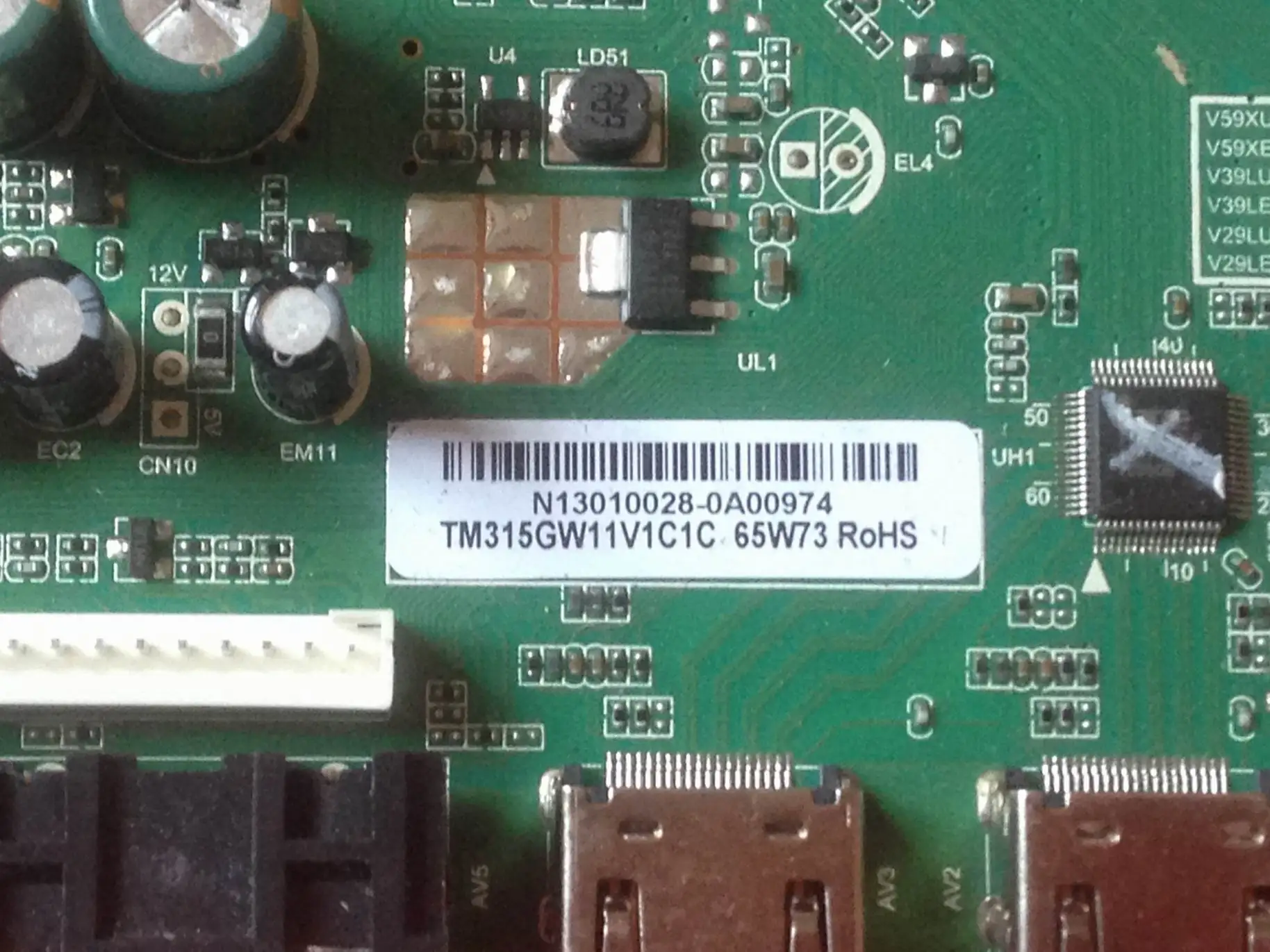 Tp. Vst59.p83 тройной тарелка с трафаретной TM315GW11V1C1C | Электронные компоненты и