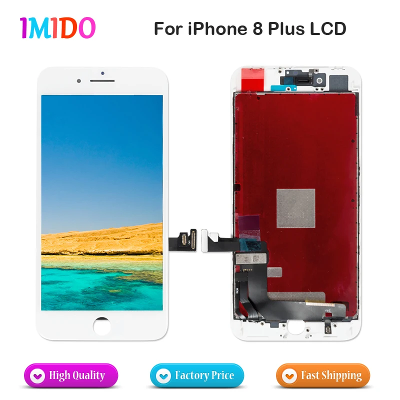 5 шт. ЖК-дисплей для iPhone 8 Plus ЖК-дисплей сенсорный экран дигитайзер полная сборка замена без битых пикселей+ 3D Сенсорная функция