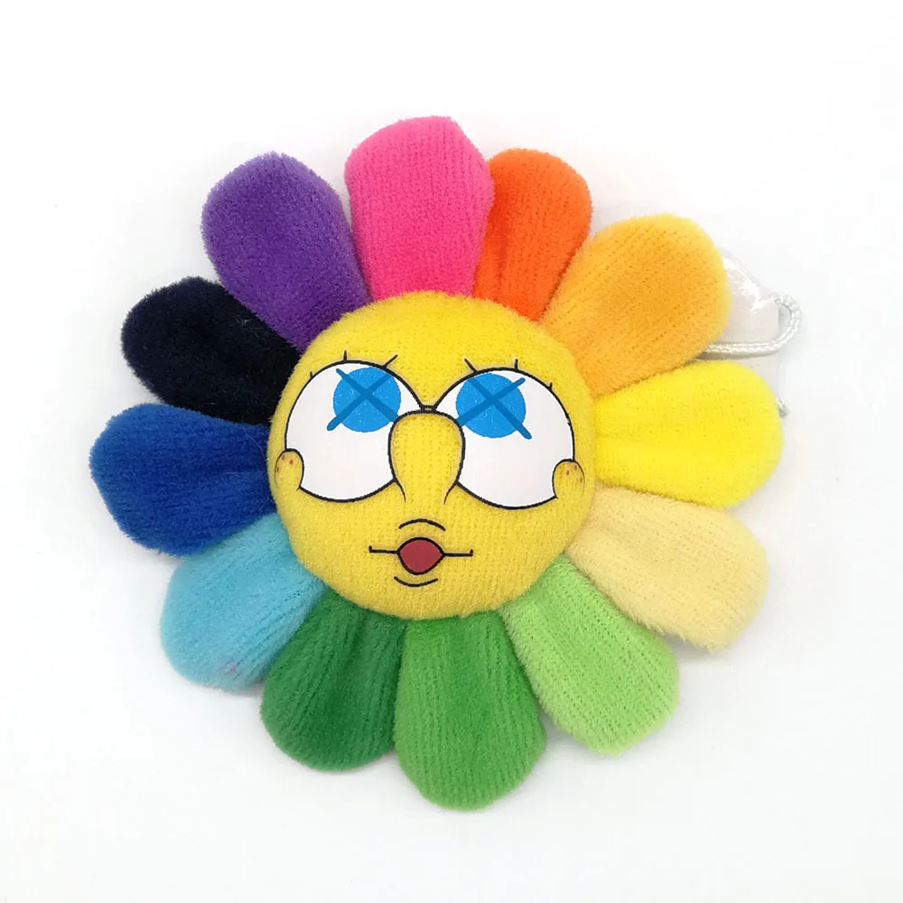 open Eye Rainbow 8CM Радуга Подсолнух плюшевая подвеска брошь сумка, сумка на плечо, монета с мешком фигурка игрушка TYTJ - Цвет: open Eye Rainbow 8CM