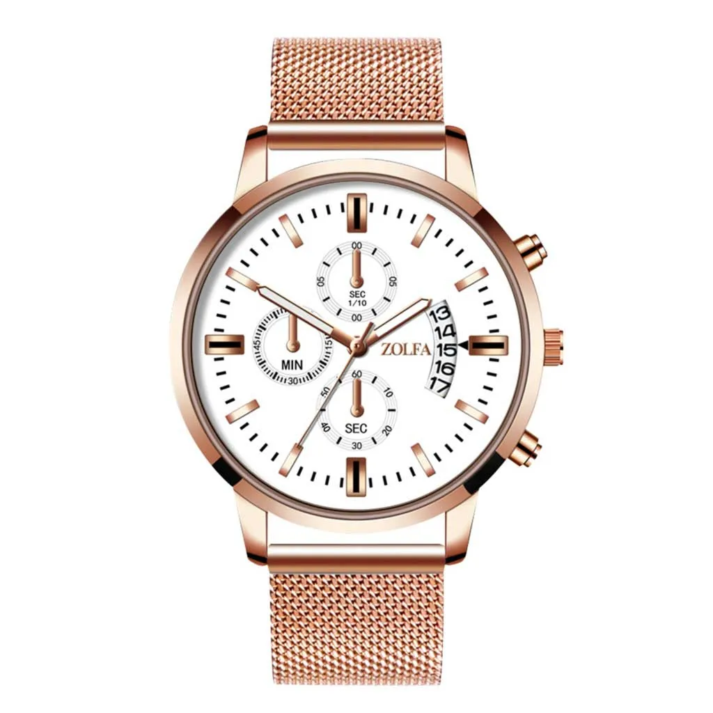

Men Watch Luxury Quartz Stainless Steel Dial Casual Bracelet Watches Mens 2021 Men Wristwatch Clock relojes hombre