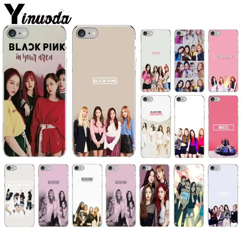 Yinuoda черный розовый kpop DIY Окрашенные красивые аксессуары для телефонов Чехол Apple