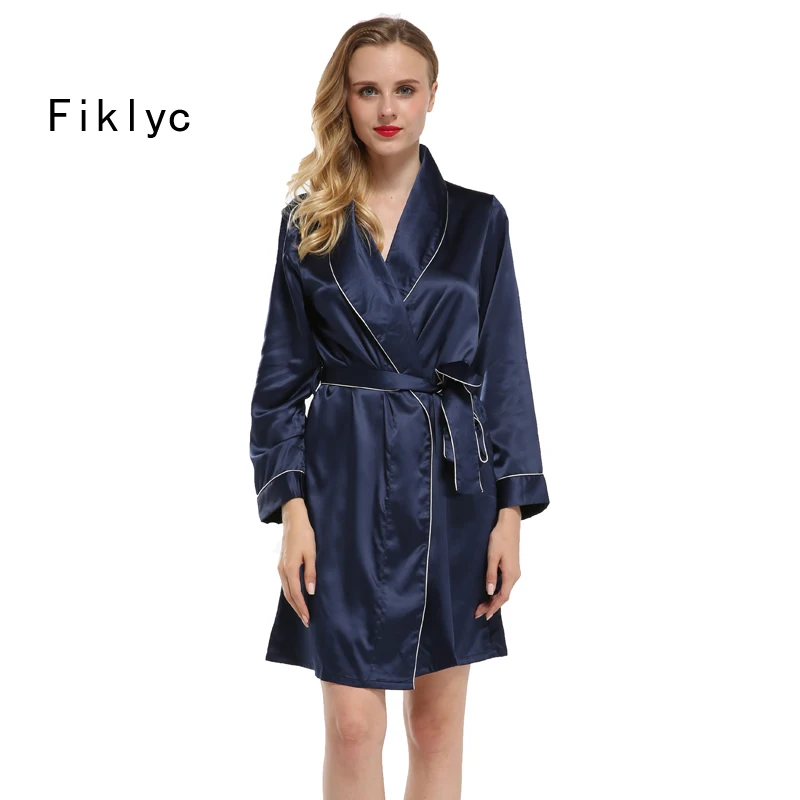 Женское мини-платье Fiklyc банные пижамы с поясом для подружки невесты на свадьбу |