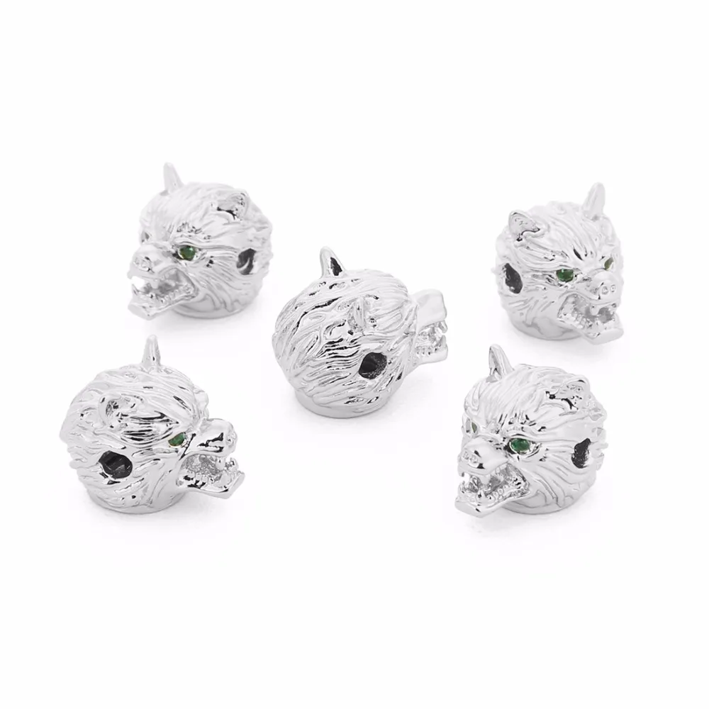 DC новое животное золотого цвета подвески в форме волчьей головы Шарм для