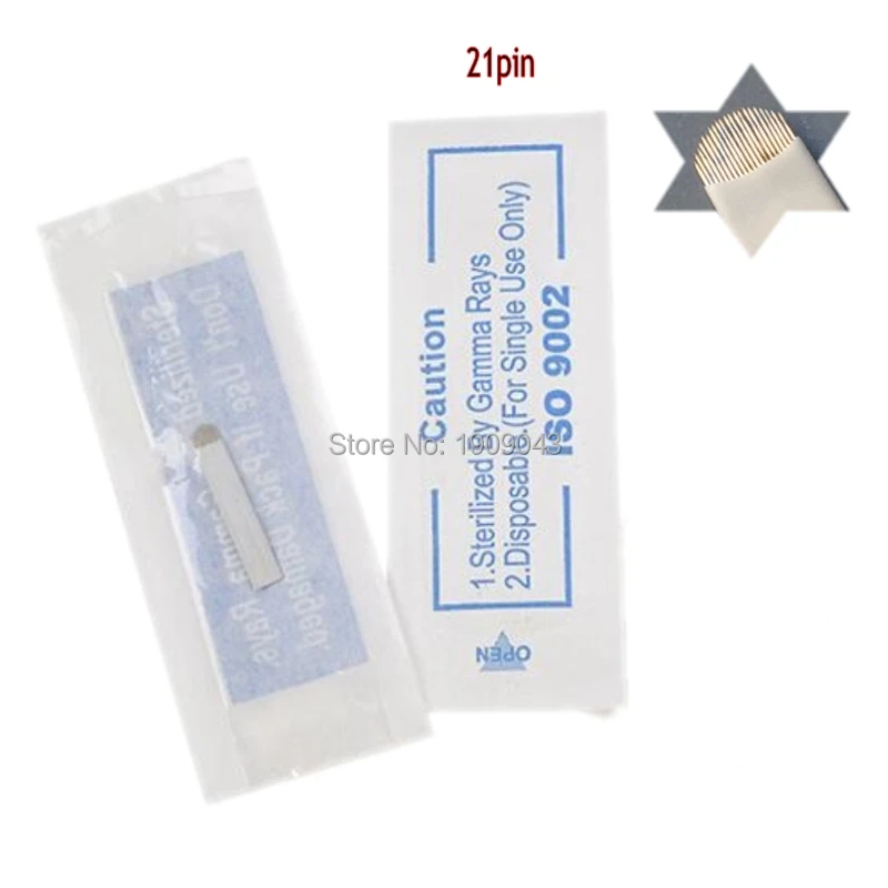 50PCS/lot 21Needles Permanent Makeup Manual Microblading Tattoo Pen Blades Embroidery Cosmetic for Eyebrows Lips | Красота и здоровье
