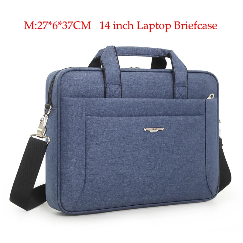 Blue-M size Брендовый мужской портфель 15,6 дюймов для ноутбука, сумка для бизнеса, мужская сумка, повседневная мужская офисная сумка, деловые сумки для компьютера - Цвет: Blue-M size
