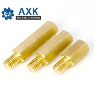 200Pcs/100Pcs 3mm Thread M3*L(=4/5/6/7/8/9/10/11-40)+6mm Hex Brass Standoff Spacer Male to Female Spacing Screws Pillar | Обустройство