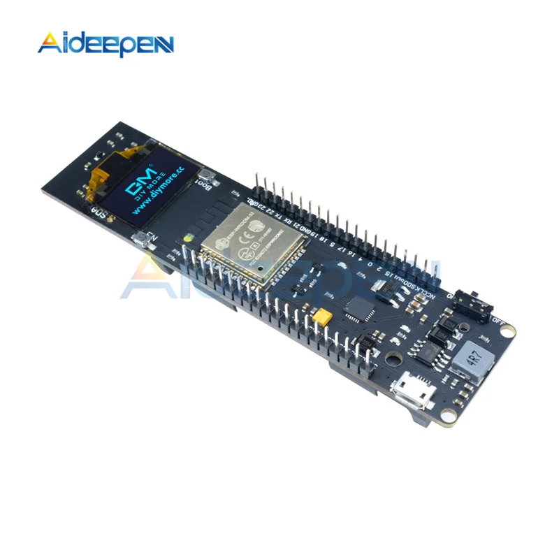 Blue 1 шт. ESP32 0,96 дюймовый oled-дисплей цифровой беспроводной Wifi Bluetooth макетная плата 18650 модуль зарядки литиевой батареи ESP-32 - Color: Blue