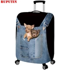 Чехол для чемодана с кошачьими ушками, чехол для чемодана на колесиках 18-30 дюймов, чехол-тележка