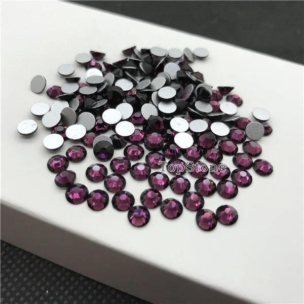 amethyst TopStone Mult Размеры цвета кристалл не горячей фиксации Стразы супер яркие стеклянные стразы для 3D дизайна ногтей Самоцветы Сделай Сам платье одежда - Цвет: amethyst