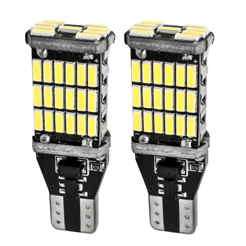 2 шт. T15 W16W супер яркий 800LM 45 SMD 4014 светодиодный задний стоп светильник для
