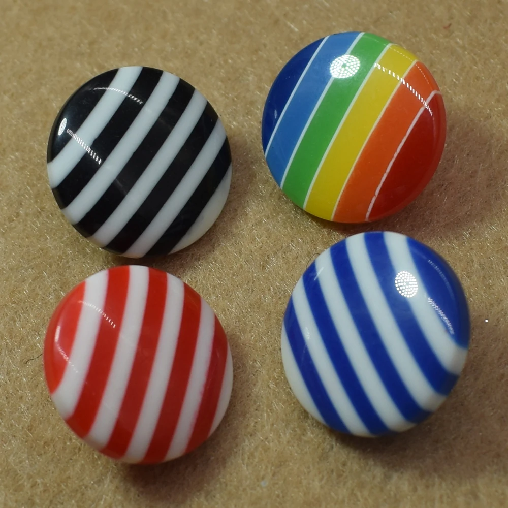 10PCS Black and White Stripes Buttons 15/18/20MM Resin Button with Shank Sewing Scrapbooking Garment DIY Apparel | Дом и сад