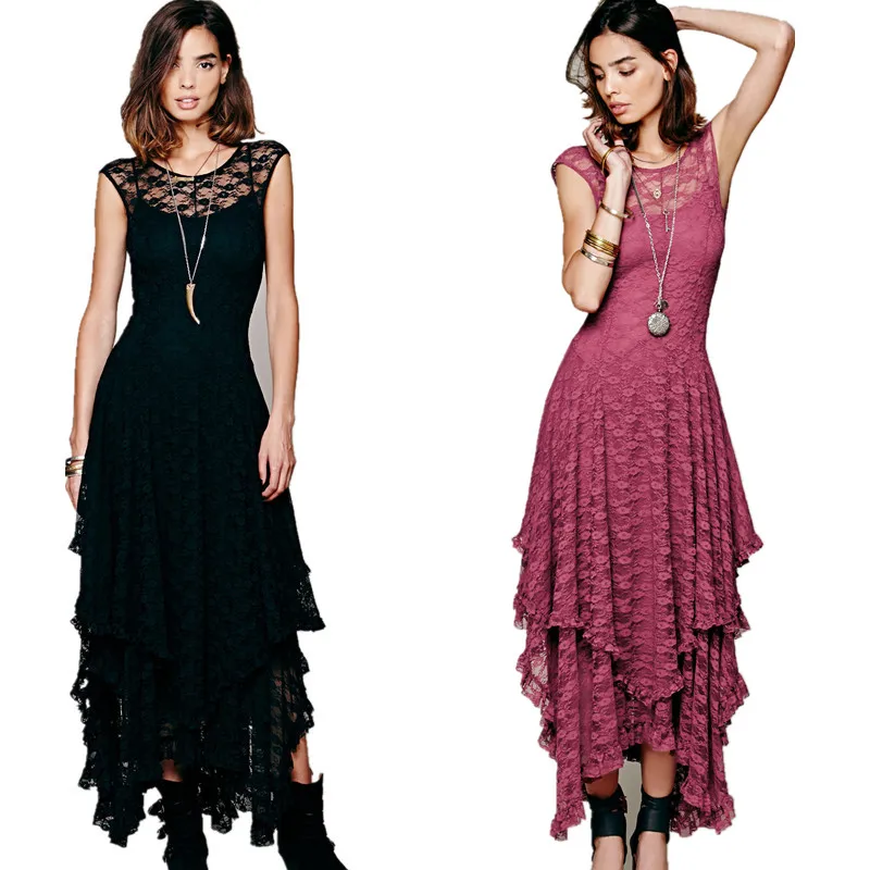 2016 Vestidos Longos сексуальные женщины летний кружевном платье долго Vestido лонго Vetement