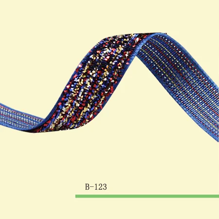 1 дюймовая блестящая бархатная лента в полоску Золотая/красная/серебристая для