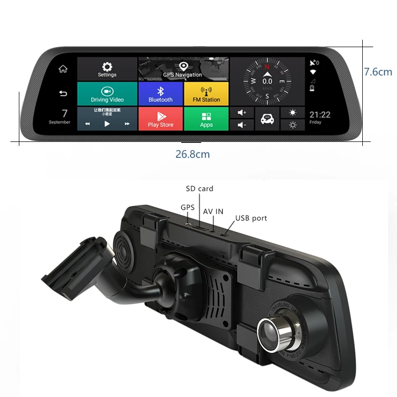 Anstar 10" Android 4G Специальное зеркало заднего вида DVR HD 1920*1080 Автомобильная камера ADAS GPS WIFI Видеорегистратор 789