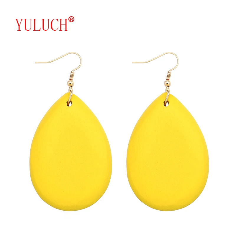 Новейший дизайн 6 видов цветов деревянный кулон в виде капли воды для