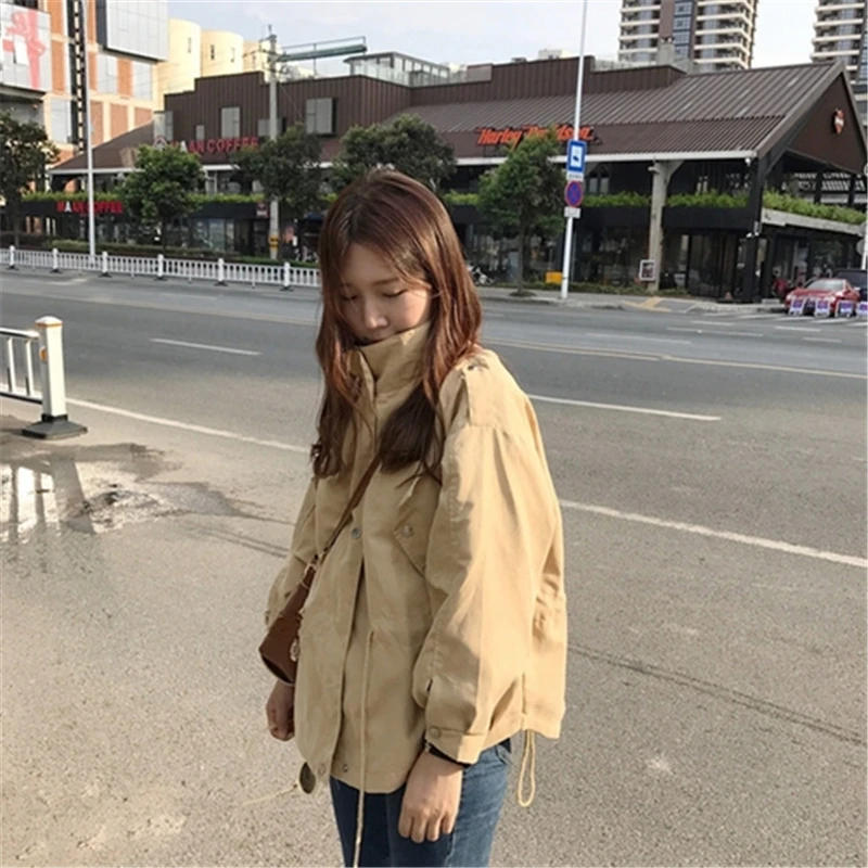 Женские ветронепроницаемые куртки HziriP осенняя верхняя одежда с длинным рукавом