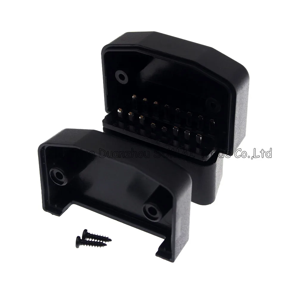 16 контактный Штекерный разъем OBD2 12 В (включая винт и корпус т. д.) для