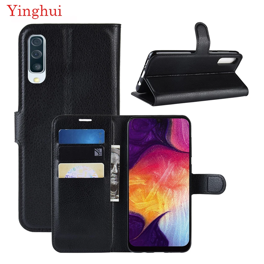 New 2019 For Samsung Galaxy A50 Case Flip Leather Phone Stand Cover Filp Cases | Мобильные телефоны и аксессуары