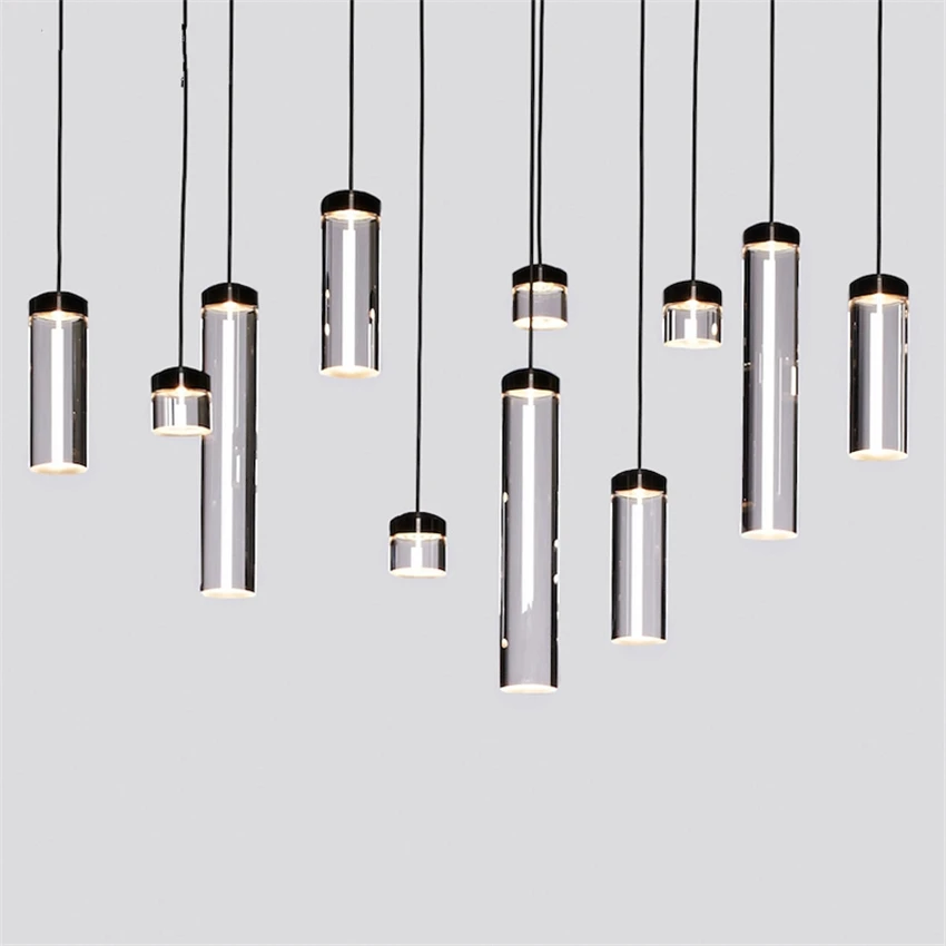 

Nordic Crystal Solid Pendant Lights Modern Living Room Bar Restaurant Lighting Art Deco Single head Glass Hanging Lamps Fixtures