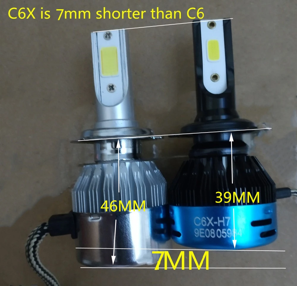 Светодиодный комплект автомобильных ламп DLAND C6X 72 Вт 7600LM C6 IP68 H1 H3 H4 H7 9006 9005 H8 H10 H11