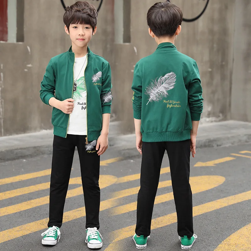 weiqinniya Boys Set Kids Sports Tracksuit For Boy Fashion Children Letter Clothing 2018 Cartoon 3pc Sets Autumn |