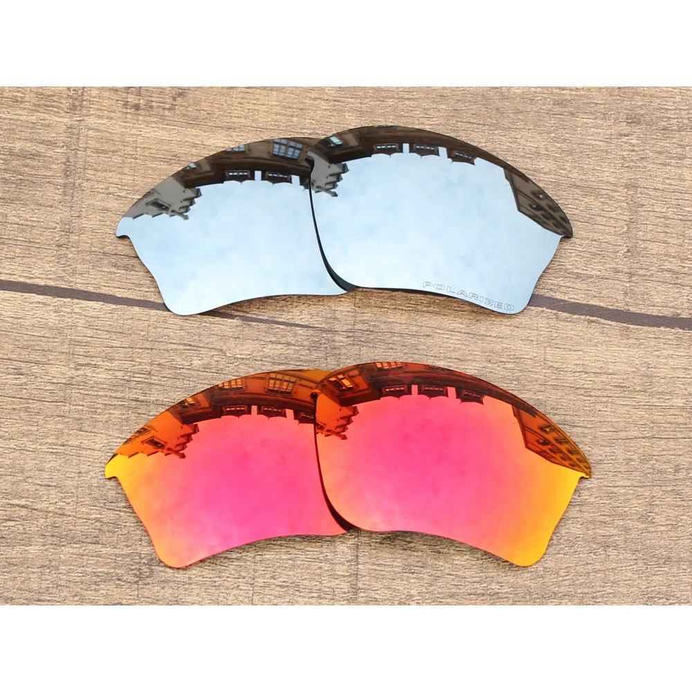 

Vonxyz 2 Pairs Ruby Mirror & Chrome Mirror Polycarbonate Replacement Lenses for-Oakley Half Jacket XLJ Frame