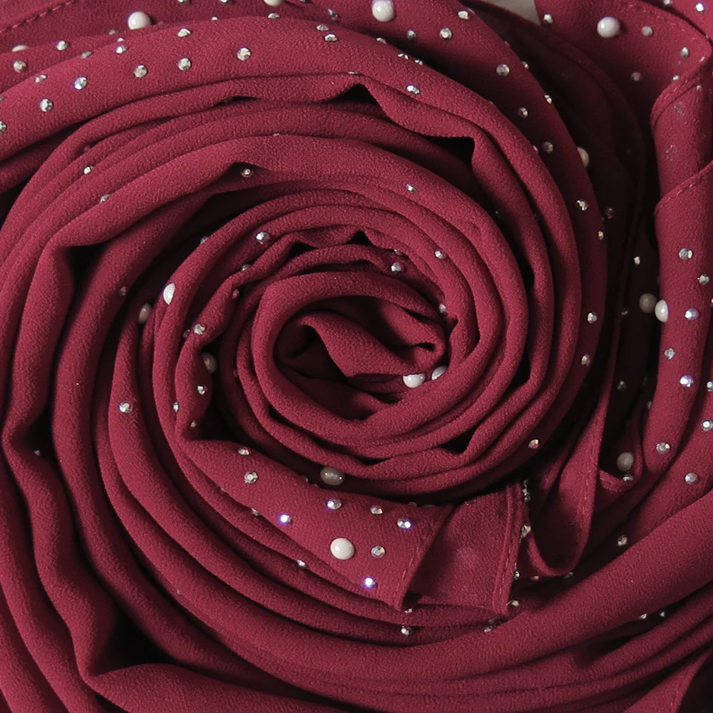 Шифон хиджаб платок на голову шаль обернуть Тюрбан повязка мусульманский