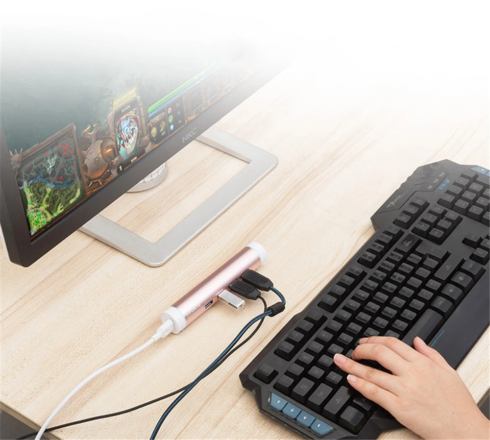 Высокоскоростной 4 портовый концентратор USB 3 0 из алюминиевого сплава
