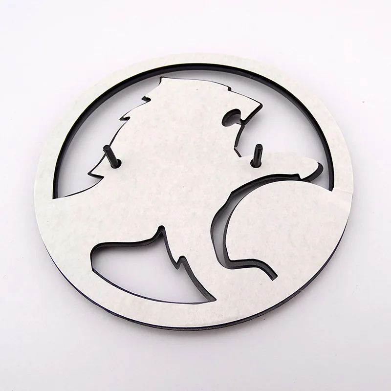 Блестящая черная пластиковая эмблема льва 110 мм автомобильный фирменный логотип