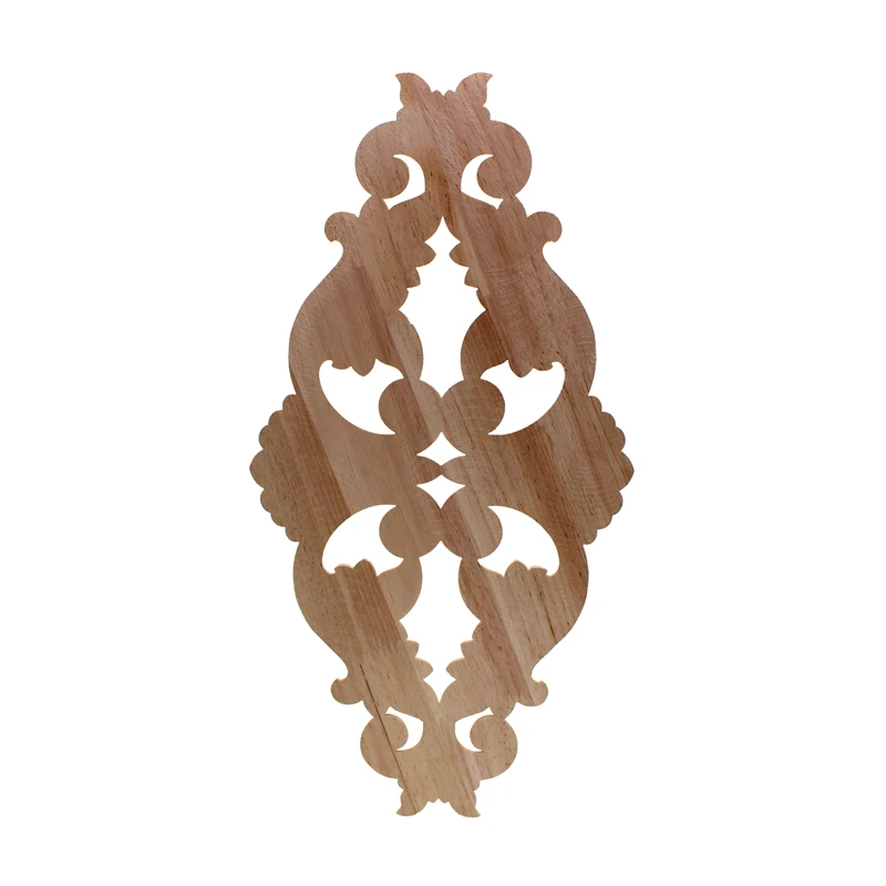 Vintage Unpainted Wood Carved Decal Corner Applique Frame For Home Furniture Wall Cabinet Door Decorative Wooden Miniature Craft | Дом и сад