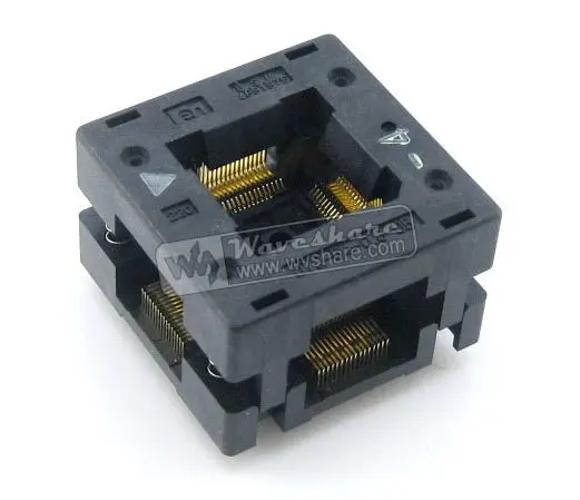 QFP64 TQFP64 LQFP64 PQFP64 OTQ-64-0.5-05 Enplas QFP IC тест ожога в гнездо 0 5 мм Шаг Размер корпуса 10 5*10 |