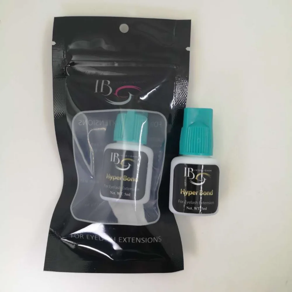 5 бутылок, Корея, IB, ibeauty, Hyper Bond, 0,5 s, клей, быстро сохнет, для наращивания ресниц, клей, голубой колпачок, 5 мл