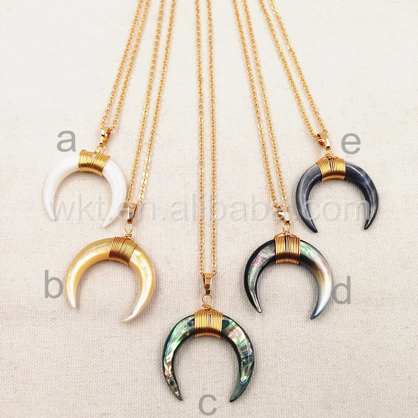 WT-N749 оптовая продажа натуральная оболочка Проволочная упаковка дизайн кулон