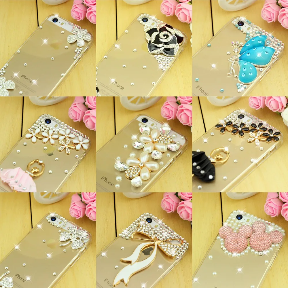 Новинка 2015 Роскошный чехол со стразами и бриллиантами для iPhone 4 iphone Жесткий Чехол