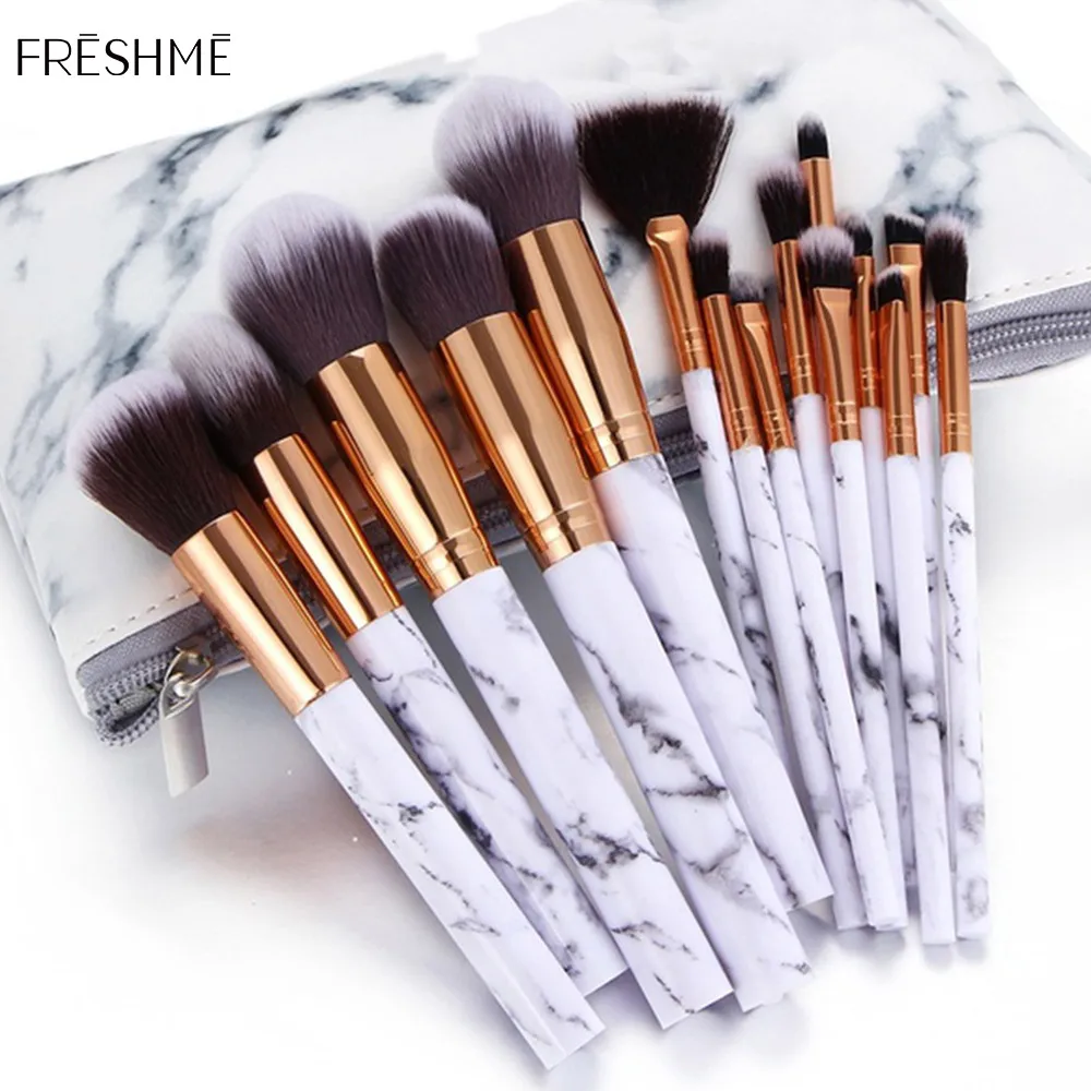 Кисти для макияжа с мраморным узором FRESHME косметические кисти бровей теней век