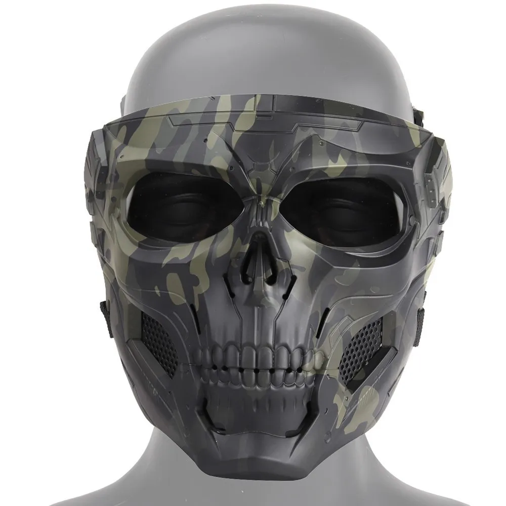 Airsoft Shooting Tactical Hunting Equipment Gears Skull Messengers Unisex Full Protective Mask Helmet 2 Wearing Ways Accessories